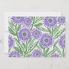 Invitación Diseño Floral Verde Y Blanco De Lavanda De Impresi