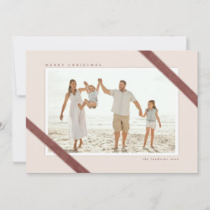 Invitación Diseño fotográfico de Velvet Ribbon Navidades acen