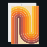 Invitación Diseño geométrico de estilo retro vintage<br><div class="desc">Diseño geométrico retro de estilo vintage en Naranja marrón y amarillo.</div>