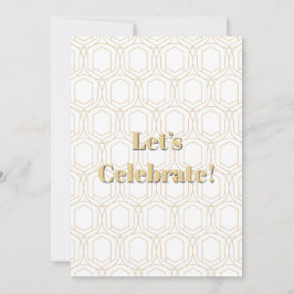 Invitación Diseño geométrico de oro elegante