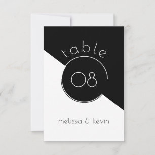 Invitación Diseño geométrico moderno en blanco y negro