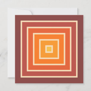Invitación Diseño geométrico retro de estilo MCM 1970