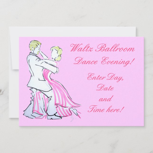 Invitación Diseño gráfico de Waltz Dancers (Anverso)