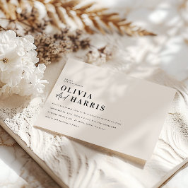 Invitación Diseño gráfico mínimo moderno blanco y negro único