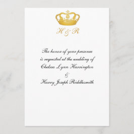 Invitación Diseño II de la corona - oro