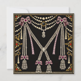 Invitación Diseño inspirado en francés de María Antonieta con