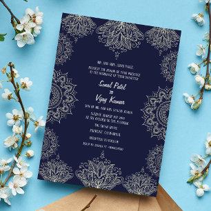 Invitación Diseño intrincado de Boda indio