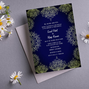 Invitación Diseño intrincado de Boda indio