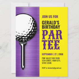Invitación Diseño minimalista de Fiestas de golf