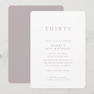 Invitación diseño minimalista moda de cumpleaños hongos moder