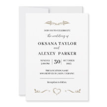 diseño mínimo de boda ivintation