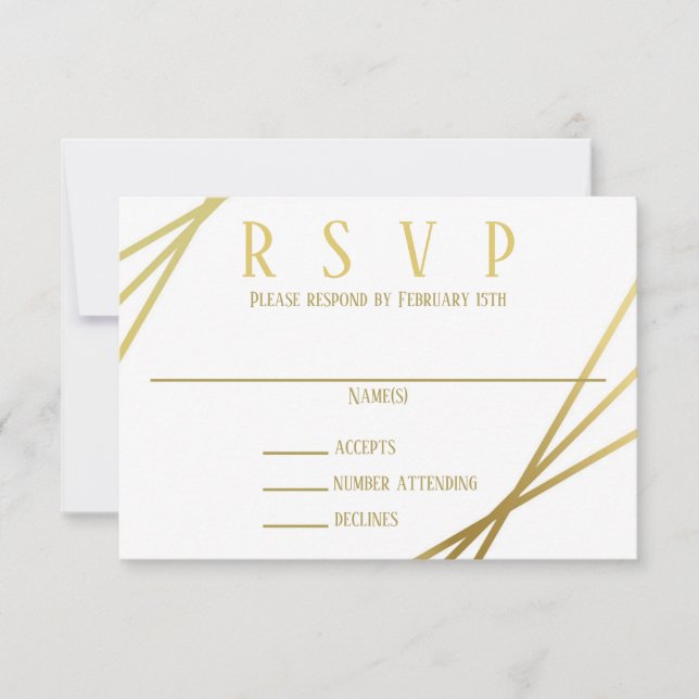 Invitación Diseño Moderado - RSVP (Anverso)