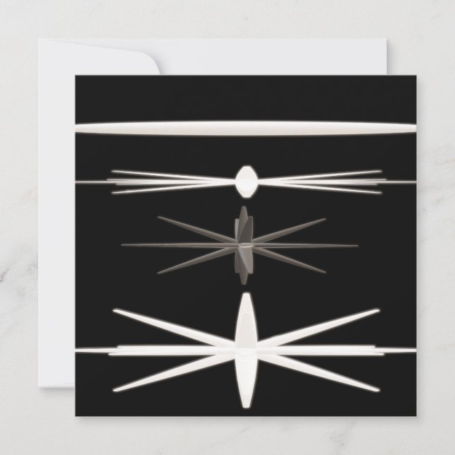 INVITACIÓN DISEÑO MODERNO BLANCO Y NEGRO (Anverso)