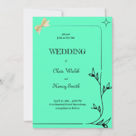 Invitación Diseño moderno de borde de bifurcación