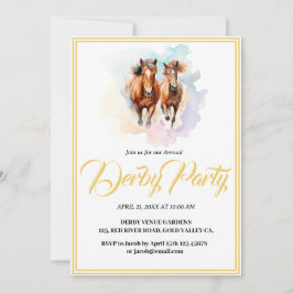 Invitación diseño moderno y caprichoso Horse Derby