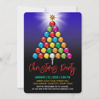 Invitación Diseño navideño de Feliz Golf