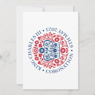 Invitación Diseño oficial de la coronación del Rey Carlos III
