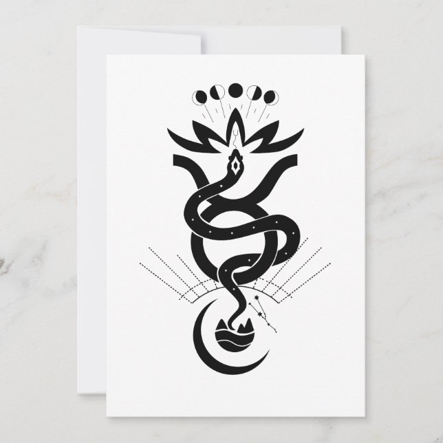 Invitación Diseño original para impresión de Serpiente 2025,  (Anverso)