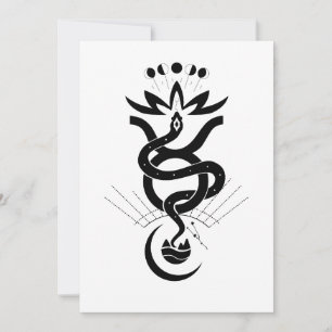 Invitación Diseño original para impresión de Serpiente 2025, 