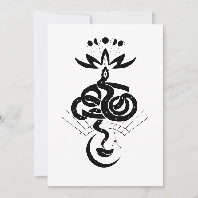 Invitación Diseño original para impresión de Serpiente 2025,  (Anverso)