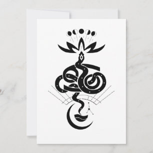 Invitación Diseño original para impresión de Serpiente 2025, 