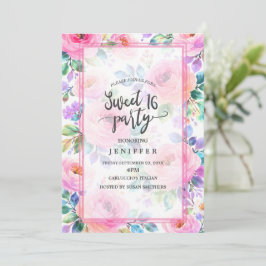 Invitación Diseño personalizado boho floral amanecer         