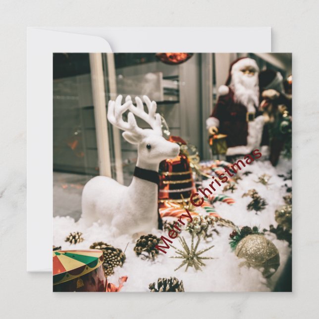 Invitación Diseño personalizado de Feliz Navidad (Anverso)