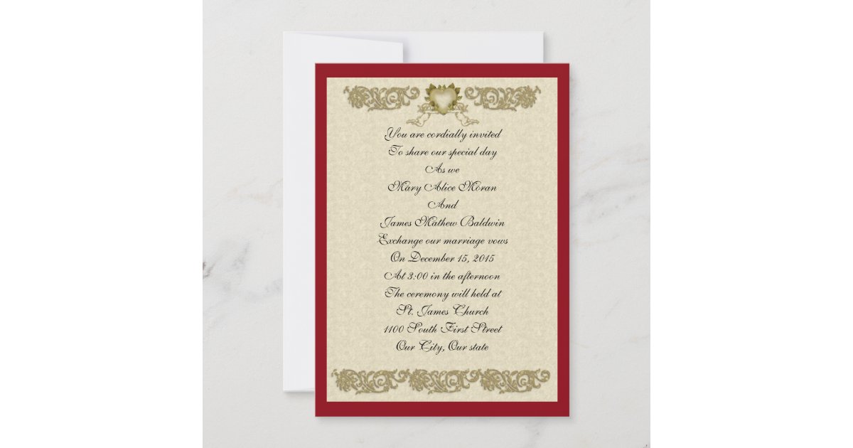 Invitatio Ad Incertas Personas Invitación Diseño personalizado elegante de Wedding Invitatio | Zazzle.es