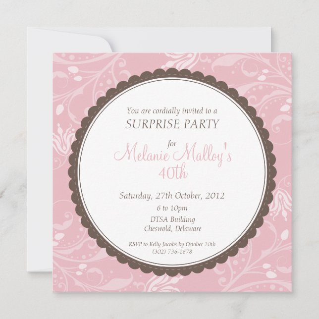 Invitación DISEÑO PERSONALIZADO :: para Kelly (Anverso)