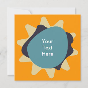 Invitación Diseño retro a mediados del siglo XX moderno