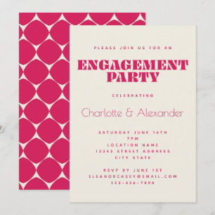 Invitación Diseño Retro Groovy de los 70 en Fiesta de Comprom