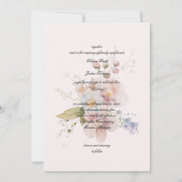 Invitación Diseño romántico de Boda floral de jardín