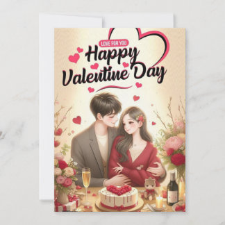 Invitación Diseño romántico para el regalo de amor perfecto ❤