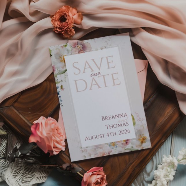 Invitación Diseño Romántico Pastel de Primavera Floral (Subido por el creador)