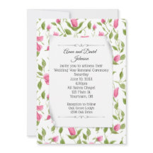 Diseño rosa de Rosebud para renovación de votos