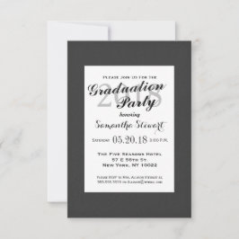 Invitación Diseño sencillo elegante en blanco y negro