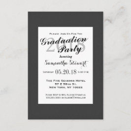 Invitación Diseño sencillo elegante en blanco y negro