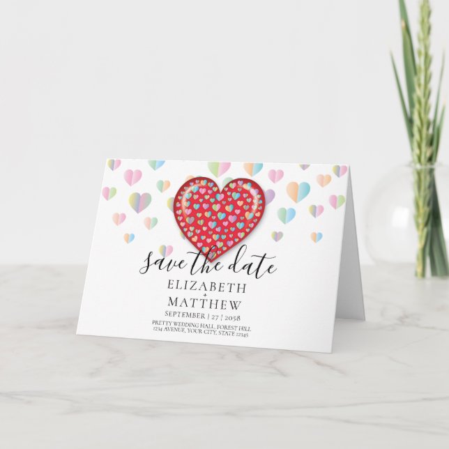 Invitación Diseño simple y elegante para guardar la fecha (Anverso)