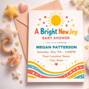 Invitación Diseño Soleado Dorado Neutral Brillante