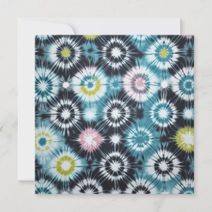 Invitación Diseño Tie Dye de Estallido de Estrellas