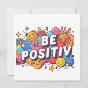 Invitación Diseño tipográfico doodle Kawaii vibrante para rop