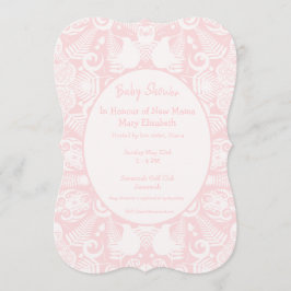 Invitación Diseño tribal rosa de Nueva Zelanda Baby Shower