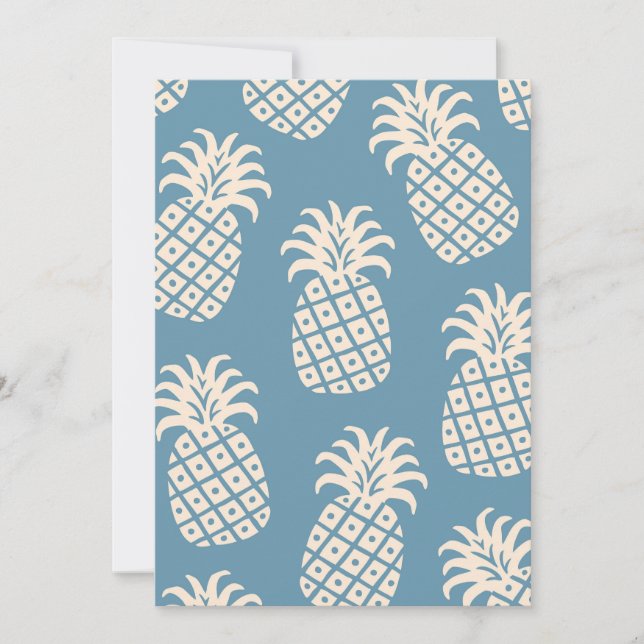 Invitación Diseño tropical de piña torcida (Anverso)