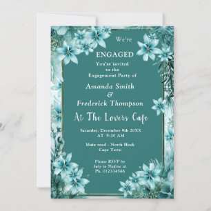 Invitación Diseño único de invierno festivo con copos de niev