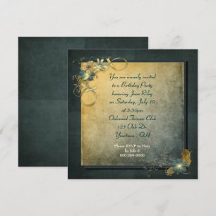 Invitación diseño vintage para la fiesta de cumpleaños
