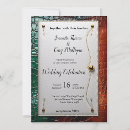 Invitación Diseños artísticos de textura de cuero artístico