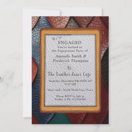 Invitación Diseños artísticos de textura de cuero artístico