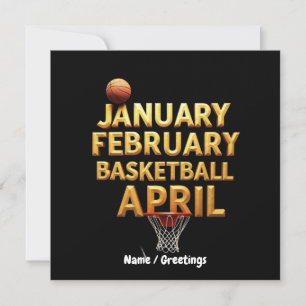 Invitación Diseños de abril de baloncesto de enero de Guay