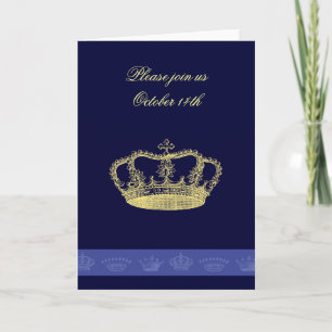 Invitación Diseños de Corona - Azul