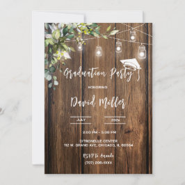 Invitación Diseños Personalizados de Graduación Rústicos